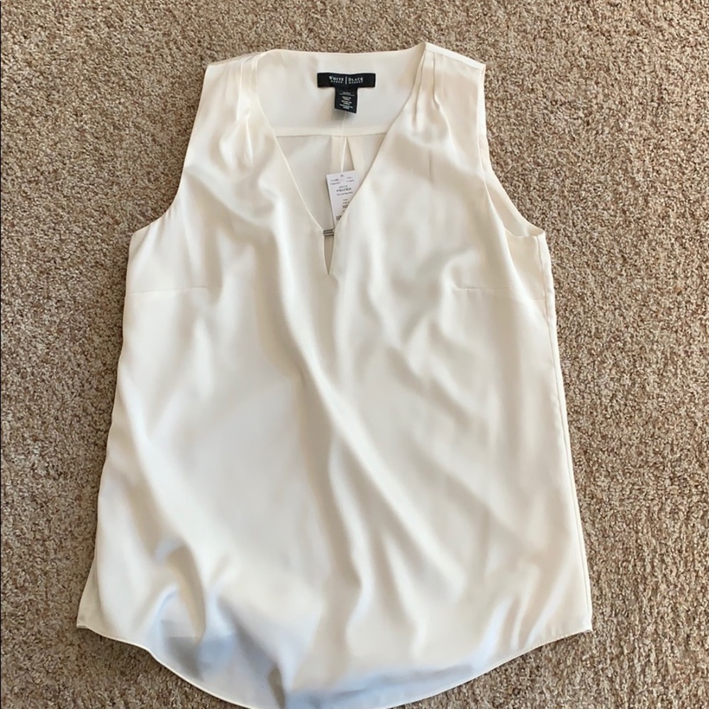 White V-Neck Blouse